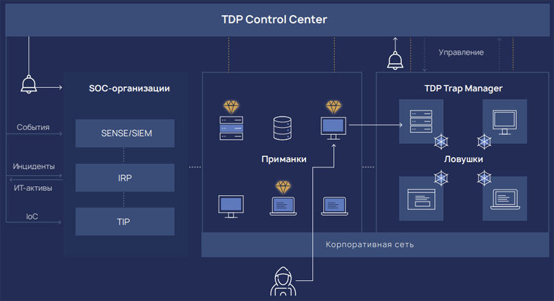 Система обнаружения атак с помощью имитации IT-инфраструктуры R‑Vision TDP получила крупное обновление