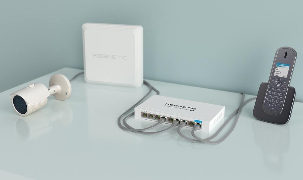 PoE-коммутаторы Keenetic предназначены для систем Mesh Wi-Fi, видеонаблюдения и телефонии